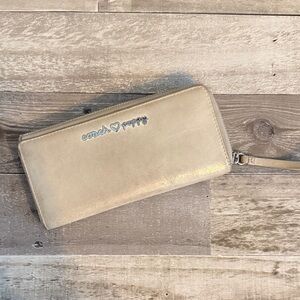 Coach Metallic Gold Zip-Around Wallet